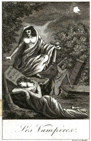 Les vampiresGravure-de-louvrage-de-Collin-de-Plancy-Histoire-des-vampires-et-des-spectres-malfaisans-avec-un-examen-du-vampirisme-Paris-Masson-1820