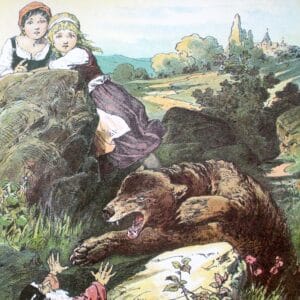 Blanche-Neige et Rose-Rouge, illustration d'Alexander Zick (1845-1907)