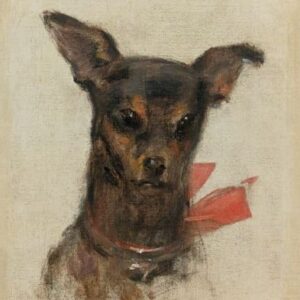 Léon-François Comerre (1850-1916), Chihuahua au noeud rouge